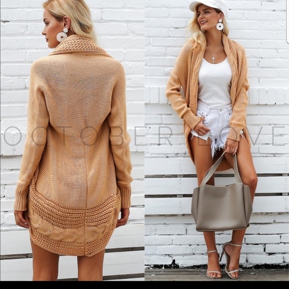 DONATED ♥️Cable Knit Cardi- NEW PIC WITH COLOR!!! - Picture 2 of 3